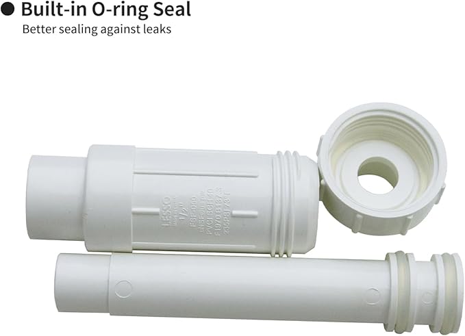 LESSO 1/2 inch PVC Pipe Repair Kit, 1/2" PVC Repair Coupling for Broken or Cracked In-Ground Pipes, SCH40 White(2 Sets)