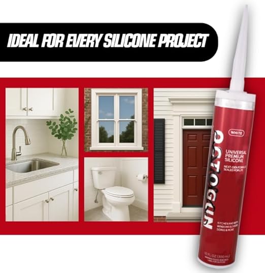 Newborn Octogun Complete Caulking Bundle | Pro Drip-Free Caulk Gun, Universal Silicone Sealant, 8-Piece Smoothing Tool Kit, and Caulk Removal Set | All-in-One Home Repair & Sealing Pack
