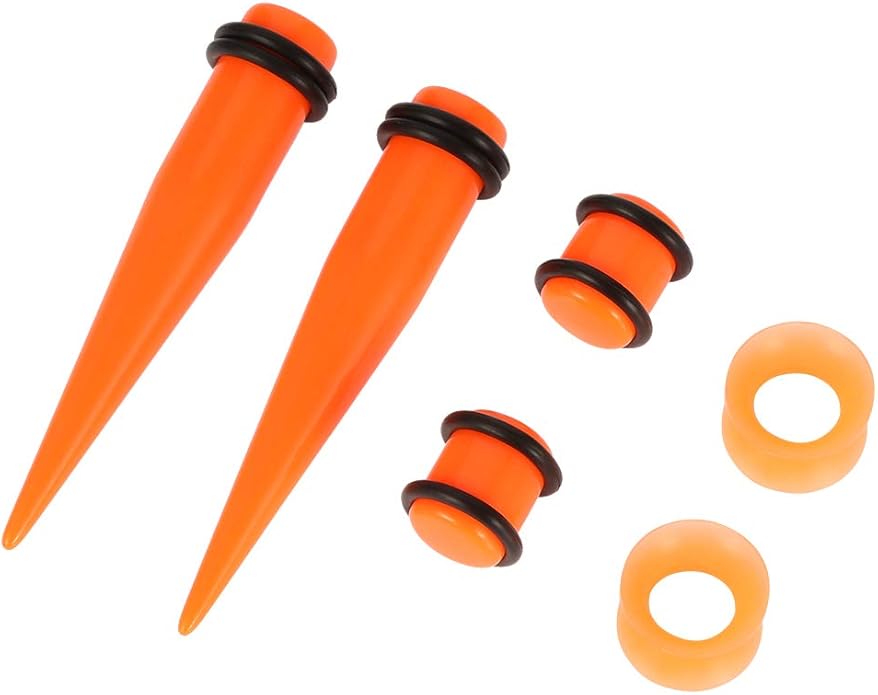 JieyueJewelry 50/54 Pieces Ear Stretching Kit 14G-00G Acrylic Tapers and Plugs + Silicone Tunnels - Ear Gauges Expander Set Body Piercing Jewelry