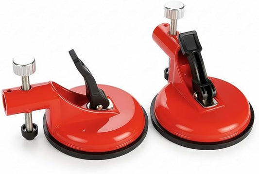 Floor Gap Fixer Tool,Laminate Flooring Tools with Enhanced Vacuum Suction Cup,Tile Countertop Installation Tool,Heavy Duty Plank Grabber for Glass Stone Slab Vinyl Flooring Gap Repair (Red 2pcs)