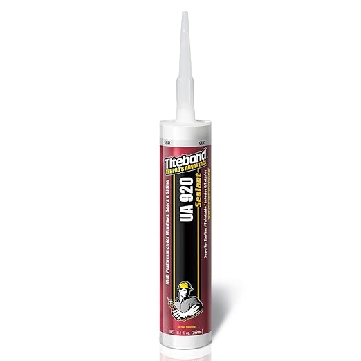 Titebond UA 920 Sealant, Gray – Urethane Acrylic Elastomeric Caulk, Crackproof & Flexible, UV Resistant, Paintable in 1 Hour, Interior & Exterior Use – 10.1 Oz, 87041