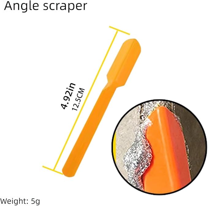 Professional 7-in-1 Caulking Tool Set, Silicone Sealant Finishing Kit with seam hook knife, Angle Scrapers, Plastic Scraper, Seam Tool for Kitchen, Bathroom, Window (orange)