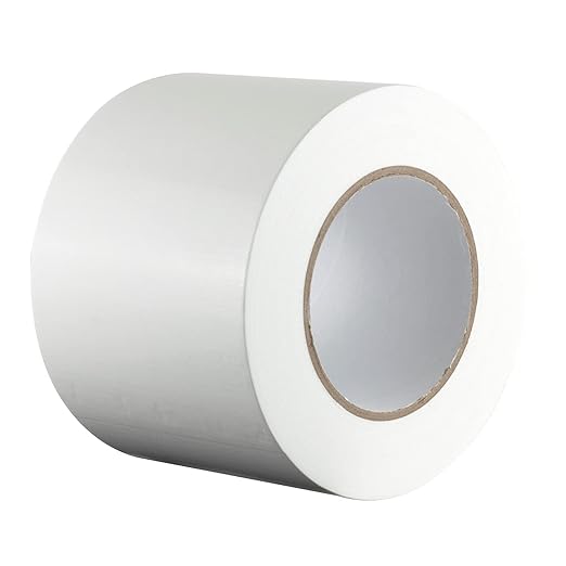 GTSE Wide Duct Tape, White, 4 Inches x 55 Yards (164 ft), Heavy Duty, Waterproof Repair Tape for Indoor or Outdoor Use, 1 Roll