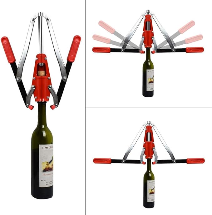 FastRack Double Lever Corker for Wine Bottles | Wine Bottle Corker with 20 Pcs Wine Corks | #8 Agglomerated corks Durable, Dual-Lever Design for Consistent Sealing | 14" Height – Made in Portugal