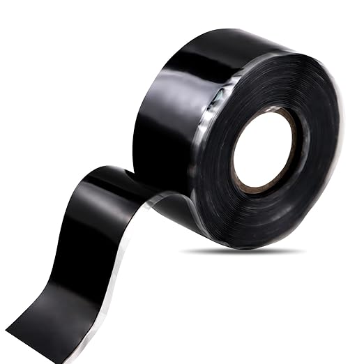Self Fusing Silicone Tape 1''x16.4 FT Waterproof Self-Amalgamating Repair Tape for Plumbing, Hose, Pipeline & Electrical Cable Winding Emergency Leak Seal for Hot Cold Pipes (0.5mm Thickness)
