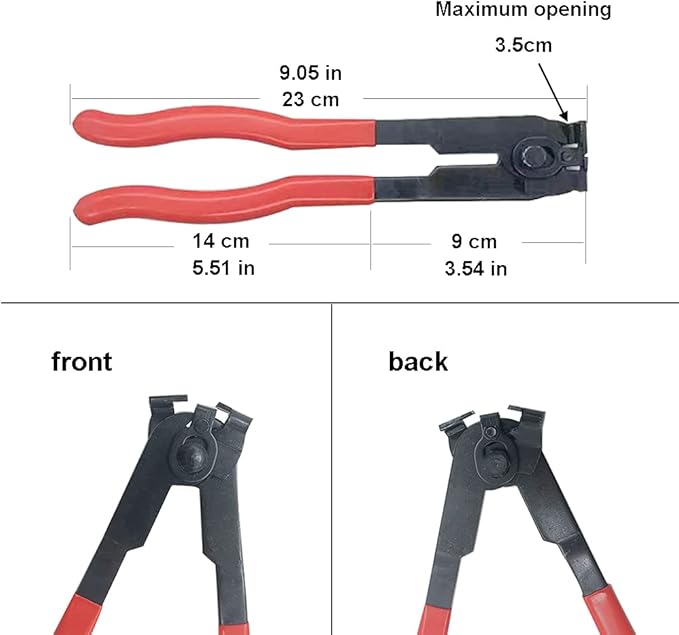 CV Boot Clamp Pliers CV Joint Ear Clamp Banding Tool with 12pcs Adjustable Axle Boot CV Joint Bands Drive Axle Shaft Joint Crimp Clamps Fit for Most Cars