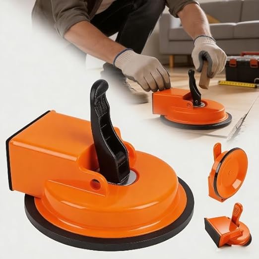 Floor Gap Fixer Tool, Heavy Duty Laminate Floor Suction Cup Repair Tool, for Laminate, Wood, Tile, Vinyl Floor Gap Repair Tool - Durable, Compact, & Efficient Flooring Tools (Orange)