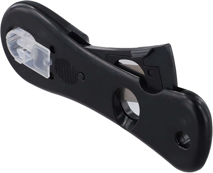 Cut Caulking Tool with 45-Degree Angle Cutter for Sealant Nozzle, Silicone Cartridge Opener and Caulk Cap Remover, Built-in Protective Cover, Black