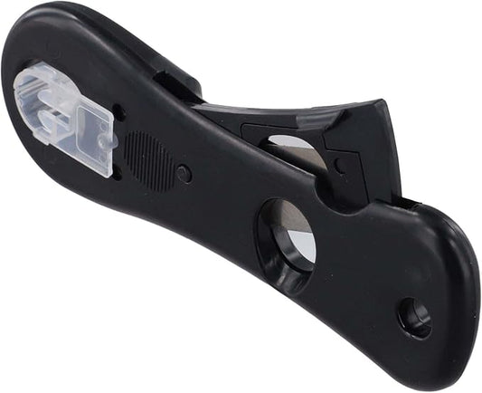 Cut Caulking Tool with 45-Degree Angle Cutter for Sealant Nozzle, Silicone Cartridge Opener and Caulk Cap Remover, Built-in Protective Cover, Black