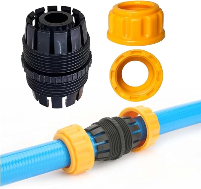 3 PCS Garden Hose Repair Kit Durable Hose Repair Connector Extender 3/4" or 5/8" Water Hose Connectors Water Hose Repair Hose Mender for Garden Hose Pipe Quick Repair Connection