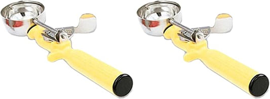 Vollrath 1-5/8 oz Stainless Steel Disher - Size 20,Yellow (Pack of 2)