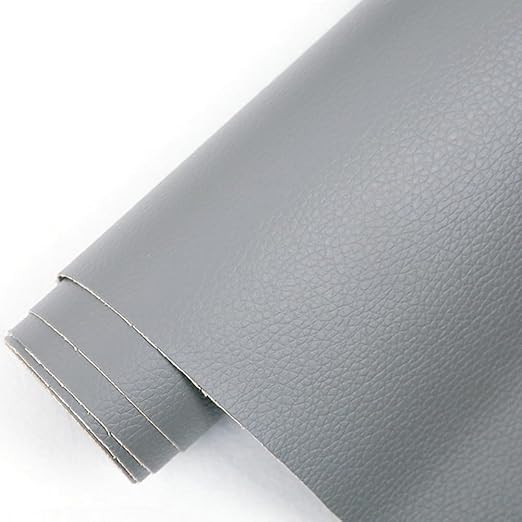 16 X 40 Inch Large Gray Leather Repair Patch, Self Adhesive Waterproof Leather Tape for Furniture, Vinyl Upholstery Repair Sticker Kit for Couch, Car Seats, Sofa & Bags