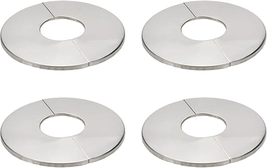 Wall Split Flange, Stainless Steel Round Escutcheon Plate for 2"/51mm Diameter Pipe, Pack of 4
