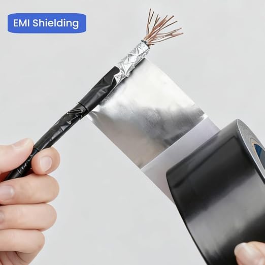 Black Aluminum Foil Tape High Temp Heavy Duty Adhesive HVAC Sealing Hot Cold Air Duct Tape for Pipe Metal Repair (2 IN x 64 FT 3.9 Mil)