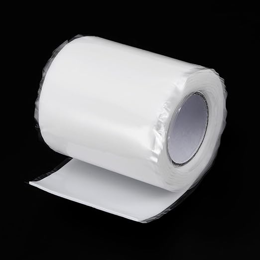 HARFINGTON Self Fusing Silicone Tape 2" x 3ft x 0.04" Waterproof Sealing Plumbing Rubber Tape for Water Pipe Hose Leak Silicone Grip Repair Seal, White