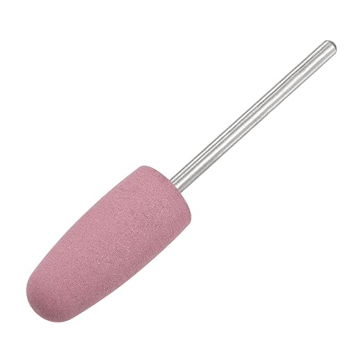 uxcell 180 Grits Abrasive Mounted Stone 2.35mm Shank 2/5"(10mm) Dia Conical Heads Stone Grinding and Polishing Wheels for Nail Polishing