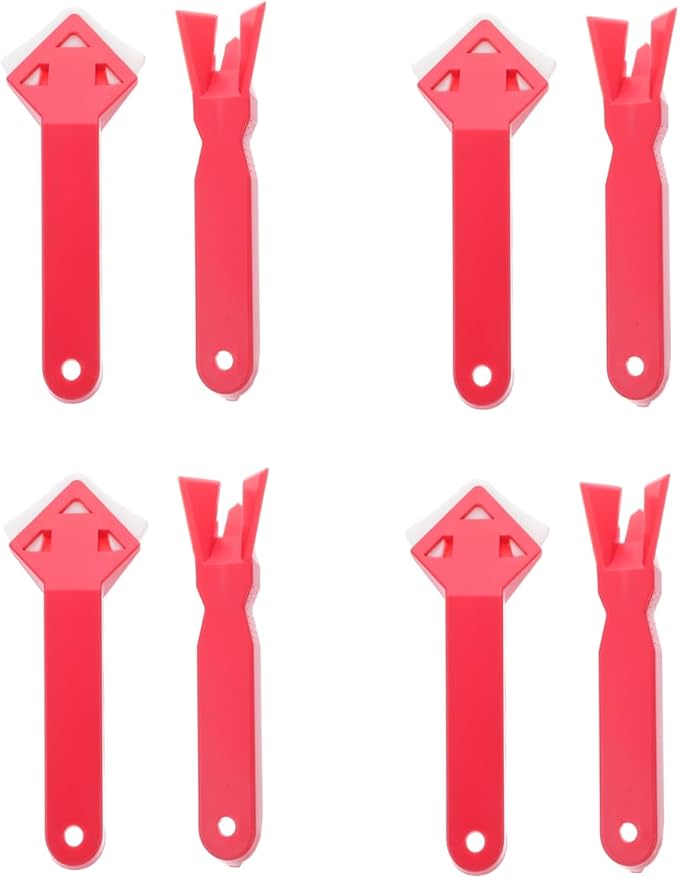 UPKOCH 4 Sets Silicone Caulk Finishing Tool Kit Grout Scraper and Sealant Smoothing Scraper for Bathroom Kitchen Tile Joint Repair 5.51X1.96X0.39In