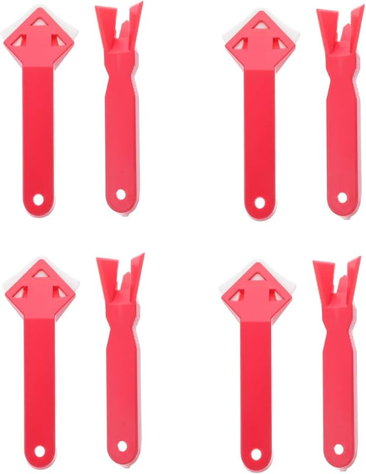 UPKOCH 4 Sets Silicone Caulk Finishing Tool Kit Grout Scraper and Sealant Smoothing Scraper for Bathroom Kitchen Tile Joint Repair 5.51X1.96X0.39In