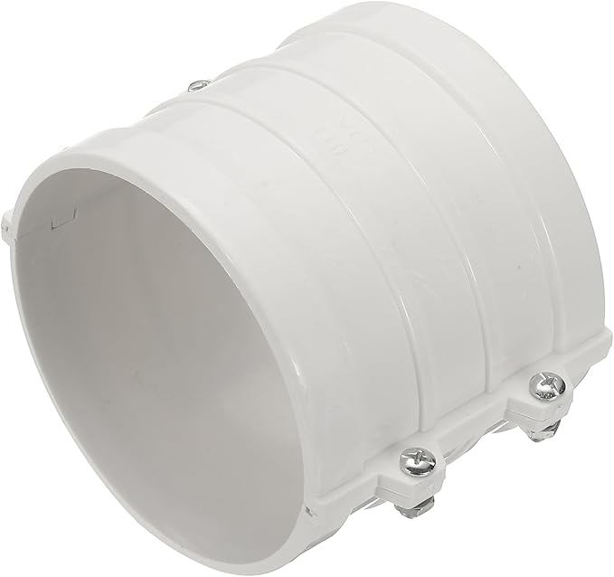 PATIKIL 4-5/16" Water Pipe Repair Clamp PVC Leak Sealer for OD 110mm PE/PPR/Pipes and Plumbing (Length 3.9 Inch), White