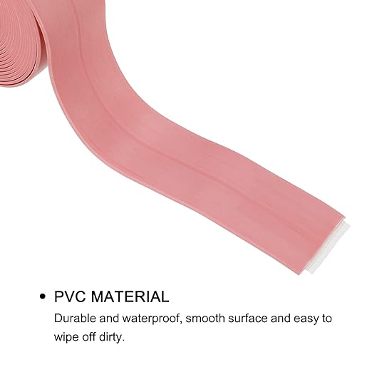 uxcell Waterproof Seal Caulk Strip Tape Self Adhesive 0.87" W x 10.5'L PVC Sealing Tape for Kitchen Bathroom Coral
