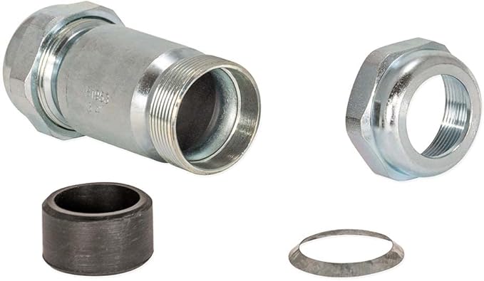 Eastman 4-1/8 Inch Long Pattern Compression Coupling, 3/4 Inch IPS, Galvanized Steel, 20564 (Pack of 2)