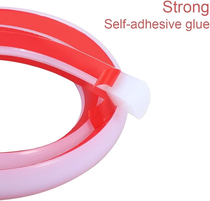 1/2 Inch Flexible Quarter Round Molding, 9.8Ft Trim Molding with Self Adhesive for Wall Tile Edge Floor Corner, Staircase Cabinet Tub (Transparent)