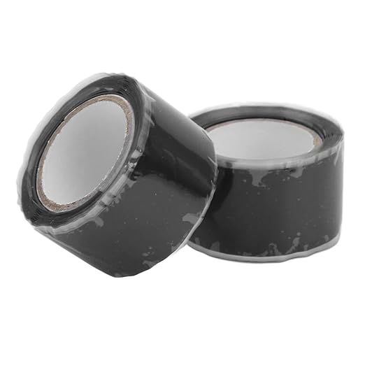 Self Fusing Silicone Tape High Temperature Adhesive Tape for Plumbing Repairs Hose Leak Fixing 2 Rolls 1.5m x 2.5cm (Black)