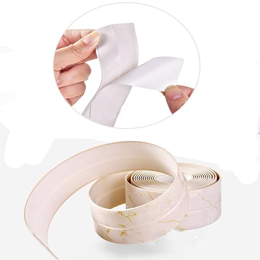Caulk Strip for Bathtub Self Adhesive Waterproof Tape for Kitchen Bathroom Shower Floor and Wall Sealing, 2" x 102"