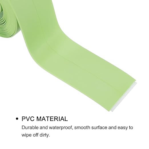 uxcell Waterproof Seal Caulk Strip Tape Self Adhesive 1.5" W x 10.5'L PVC Sealing Tape for Kitchen Bathroom Green