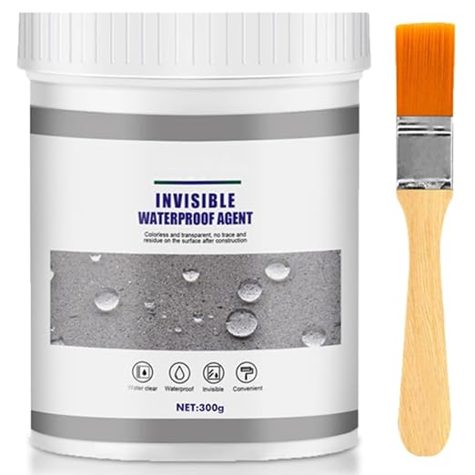 Waterproof Anti-Leakage Agent, Invisible Waterproof Agent Insulation Sealant, Transparent Repairing Leak Adhesive (300g*1Pcs)
