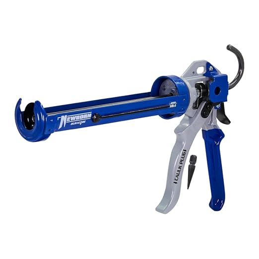 Newborn 250 Super Smooth Rod Revolving Frame Caulking Gun, 1/10-Gallon Cartridge Capacity, 18:1 Thrust Ratio (Pack of 6)