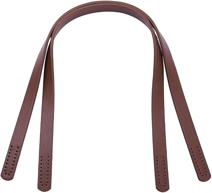 PH PandaHall 1 Pair(2pcs) Imitation Leather Purse Handles 23” Sew On Bag Handles Purse Handbags Strap Replacement for Purse Handbag Shoulder Tote Bag Making Supplies, Coconut Brown
