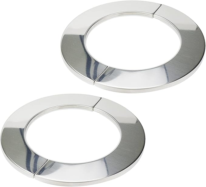 Wall Split Flange, Stainless Steel Round Escutcheon Plate for 3.58"/91mm Diameter Pipe, Pack of 2