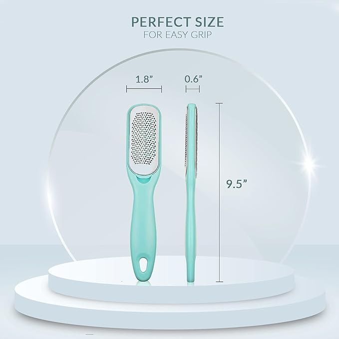 Callus & Dead Skin Remover – Dual-Sided - for Wet & Dry Exfoliation: Scrub, File & Rasp for Smooth Feet - Pedicure Tool - Foot File Callus Remover Tool - Pedicure Kit