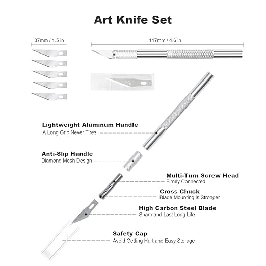 Resin 3D Printer Accessories Kit, Including Cleaning Silicone pad and Stainless Steel Funnel, Maintenance Tool Knife, Tweezers, Funnel, Scissors, Trimming Knife, 3D Printer Tool kit (Resin Tools Kit)