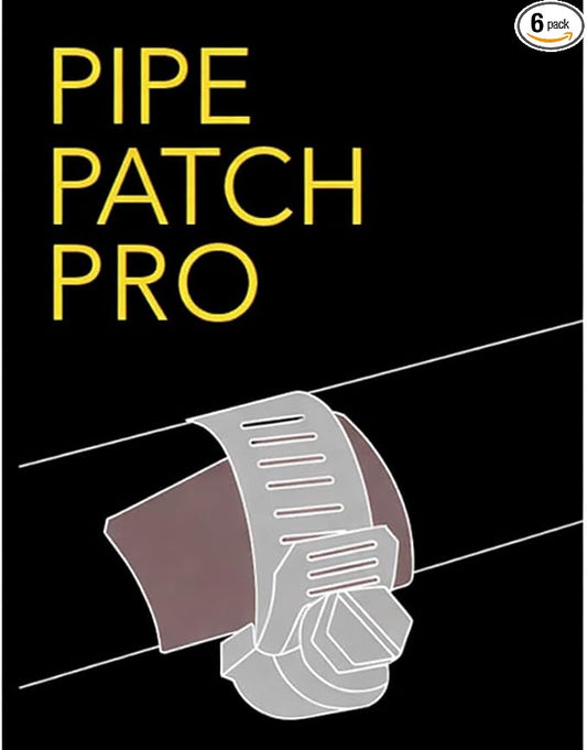 Emergency Pipe Repair Kit- Pipe Leak Repair Clamp Kit- 6 Patchs and clamps-Quick Fix for Pin Holes-Small Splits of Most Common Household Pipes- No Water Shut Off Needed