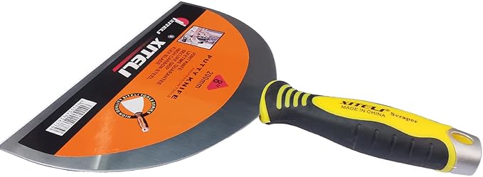 Putty Scraper 8" Stainless Steel Putty Knives with Plastic Ergonomic Handle for Taping Paint Wall Floor Tile, Metal Spackle Tools Knife,Remover for Wood, Wallpaper Scraper (8")