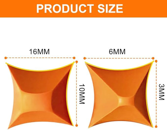 That Silicone Tool, Caulking Tool, Caulk Remover Tool, Orange Silicone Seam Tool Kit(3/6/10/16mm), Effective Grout Spreader for Kitchen, Bathroom, Window (4size)