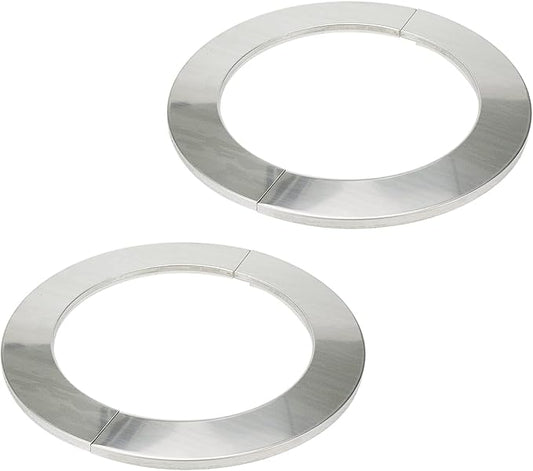 Wall Split Flange, Stainless Steel Round Escutcheon Plate for 4.88"/124mm Diameter Pipe, Pack of 2
