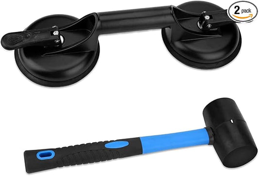 FCHO Floor Gap Fixer Tool for Laminate Floor Gap Repair Include Suction Cup and Mallet (Can't use on scraped surface floor)