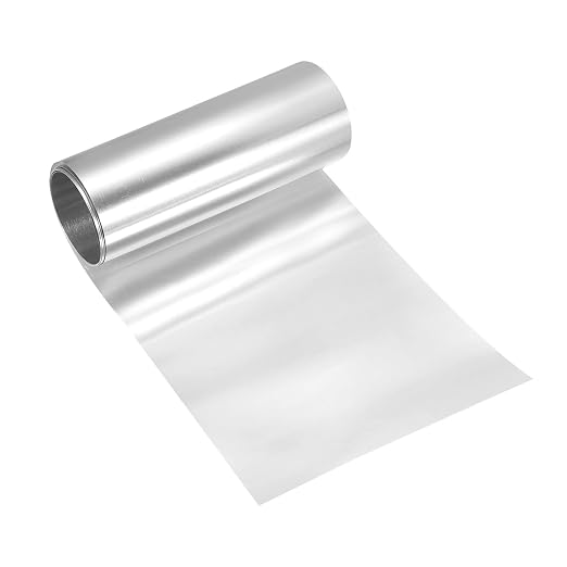 uxcell Aluminum Flashing Roll, 6in x 3.3ft Metal Roof Panels 0.1mm Waterproof Aluminum Sheet Roll for House Repair, Roof Flashing, Sealing Windows Doors, DIY Projects