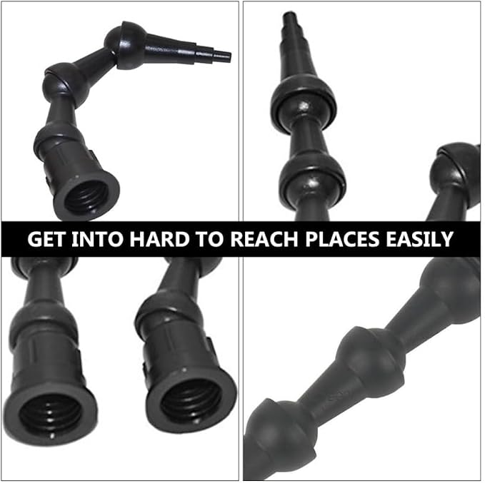 Universal Caulking Nozzle Tip Flexible Bent Caulk Applicator Tool for Corners Bathrooms and Hard to Reach Spaces 4.5In Abs
