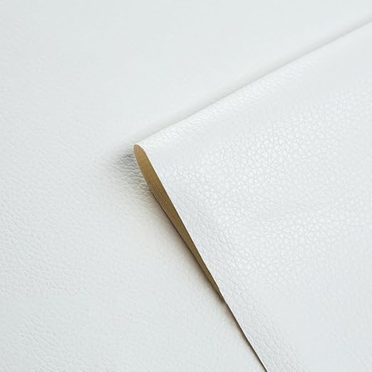 Self Adhesive Leather Repair Patch Pearl White Faux Leather Fabric 19.7 x 54 Inch Leather Repair Tape Kit for Upholstery, Furniture, Couch, Sofa, Car Seats, Chairs