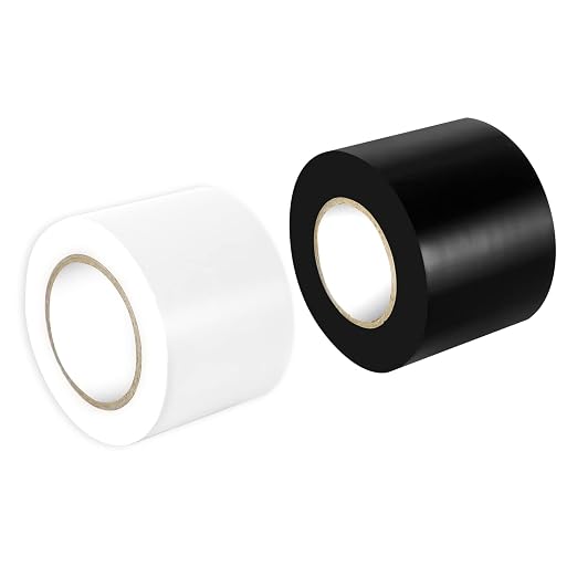Maveek 2 Rolls Electrical Tape 2 Inch Waterproof Repair Insulation PVC Tape, for Fixing Frayed Wire Indoor Outdoor Pipes, 20% Stretch Self Adhesive Garage Workshop Tool Bag