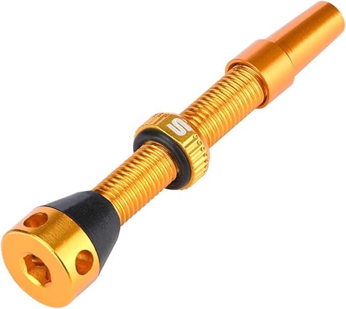 Tubeless Value Stems 40mm 44mm Premium No Leak Tubeless Presta Valve Stems Kits with Integrated Value Core Remover Tool and Valve Stem Caps Fit Most Bicycle Tubeless Rims Pair
