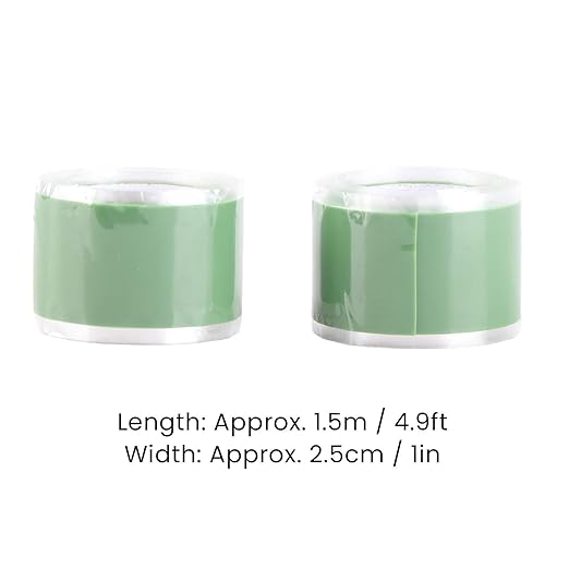 Self Fusing Silicone Tape High Temperature Adhesive Tape for Plumbing Repairs Hose Leak Fixing 2 Rolls 1.5m x 2.5cm (Green)
