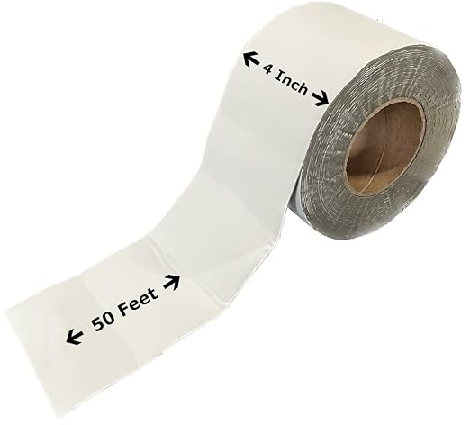 RV Roof Tape, 4" x 50' White, RV Sealant Tape for Camper Roof Repair, Trailer Roof Sealant, Stop Camper Roof Leaks, UV-Resistant - Eternabond Equivalent (4" x 50', White)