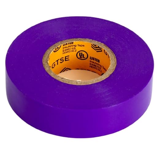 GTSE Purple Electrical Tape, 3-Pack – Waterproof, Industrial Grade Vinyl, 3/4 in x 66ft– Strong Self-Adhesive PVC Electric Tape for Wire Insulation, 7 Mil, 600V – UL/CSA Listed