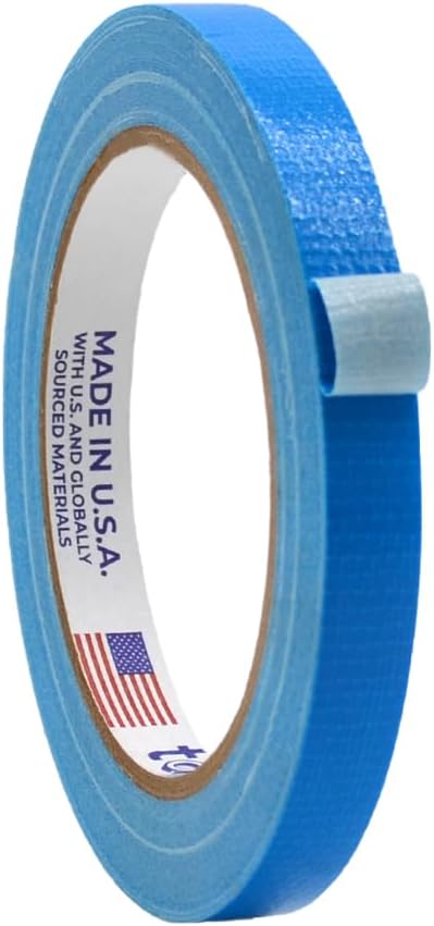 WOD DTC10 Advanced Strength Industrial Grade Sky Blue Duct Tape, 1/2 inch x 60 ft. Waterproof, UV Resistant For Crafts & Home Improvement