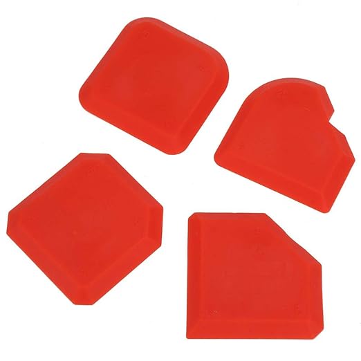 4pcs Silicone Sealant Remover,Smoother Finisher Scraper Cleaner Caulking Tool Kit, for a Professional Finish to Most Household sealants, fillers, Grout, etc.